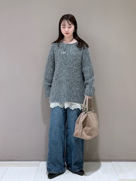 「KBF（ケイビーエフ）のアイテム」を使った、さやかさん（レディース・152cm）の冬コーディネート