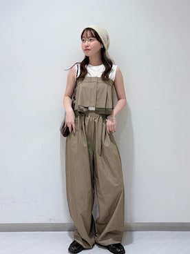 「アイテム（ニットキャップ/ビーニー）」を使った、さやかさん（レディース・152cm）の夏コーディネート