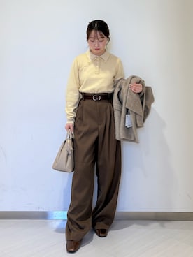 「冬の注目アウター」｜「アイテム（ジャケット/アウター）」を使った、さやかさん（レディース・152cm）の秋コーディネート