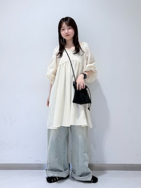 「KBF（ケイビーエフ）のアイテム（シューズ）」を使った、さやかさん（レディース・152cm）の春コーディネート