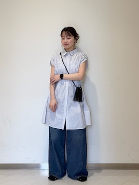 「KBF（ケイビーエフ）のアイテム（パンツ）」を使った、さやかさん（レディース・152cm）の夏コーディネート