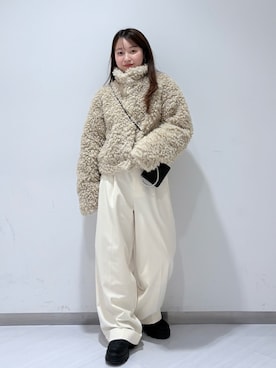 「KBF（ケイビーエフ）のアイテム」を使った、さやかさん（レディース・152cm）の冬コーディネート