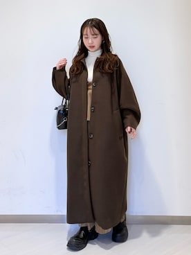 「アイテム（ワンピース/ドレス）」を使った、さやかさん（レディース・152cm）の冬コーディネート