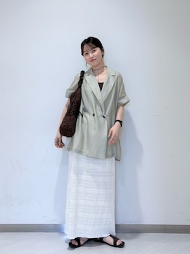 「アイテム（その他アウター）」を使った、さやかさん（レディース・152cm）の夏コーディネート