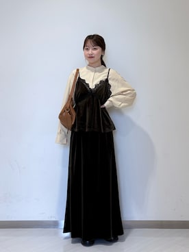 「KBF（ケイビーエフ）のアイテム（ジャケット/アウター）」を使った、さやかさん（レディース・152cm）の秋コーディネート