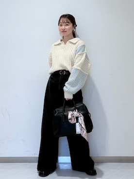 「アイテム（その他シューズ）」を使った、さやかさん（レディース・152cm）の秋コーディネート