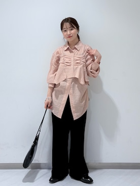 「KBF（ケイビーエフ）のアイテム（トップス）」を使った、さやかさん（レディース・152cm）の秋コーディネート
