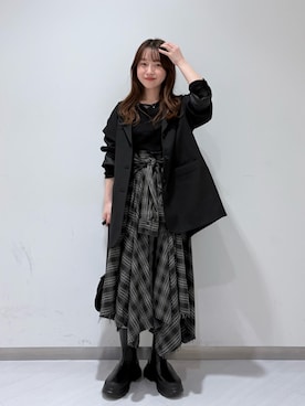 「イチ推しジャケットスタイル」｜「アイテム（シューズ）」を使った、さやかさん（レディース・152cm）の秋コーディネート