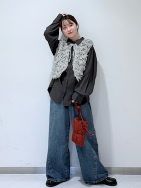 「アイテム（その他シューズ）」を使った、さやかさん（レディース・152cm）の秋コーディネート