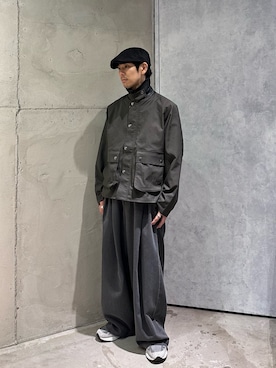 「アイテム（ハンチング/ベレー帽）」を使った、kyo_t.oさん（メンズ・165cm）の秋コーディネート