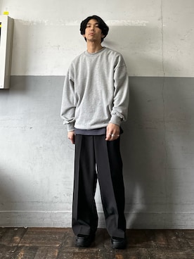 「tk.TAKEO KIKUCHI（ティーケータケオキクチ）のアイテム（スウェット）」を使った、kyo_t.oさん（メンズ・165cm）の春コーディネート