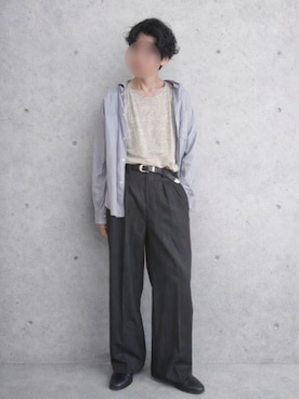 「LIDNM（リドム）のアイテム」を使った、Siyouさん（メンズ・172cm）の夏コーディネート