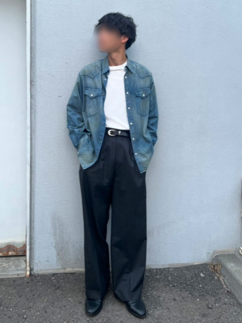 LIDNM（リドム）の「Wool Chalk Stripe Slacks（スラックス）」 - WEAR