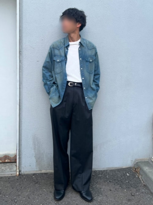 LIDNM（リドム）の「Wool Chalk Stripe Slacks（スラックス）」 - WEAR