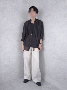 「LIDNM（リドム）のアイテム」を使った、Siyouさん（メンズ・172cm）の夏コーディネート