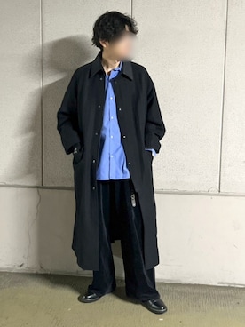 「アイテム（ステンカラーコート）」を使った、Siyouさん（メンズ・172cm）の秋コーディネート