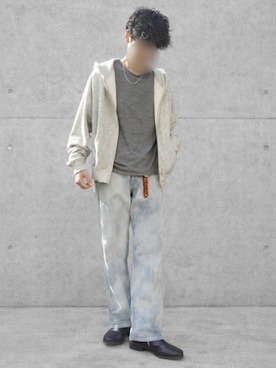 「LIDNM（リドム）のアイテム」を使った、Siyouさん（メンズ・172cm）の春コーディネート