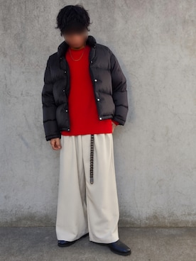 「アイテム（リング）」を使った、Siyouさん（メンズ・172cm）の冬コーディネート