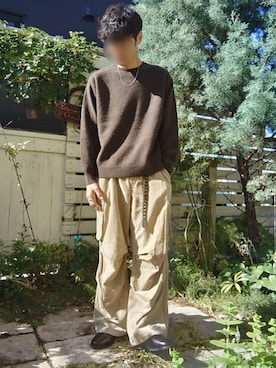 「アイテム（ブーツ）」を使った、Siyouさん（メンズ・172cm）の秋コーディネート