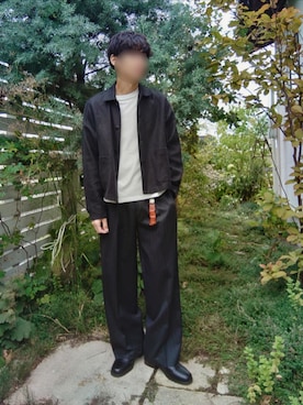 「アイテム（キーケース/キーアクセサリー）」を使った、Siyouさん（メンズ・172cm）の秋コーディネート