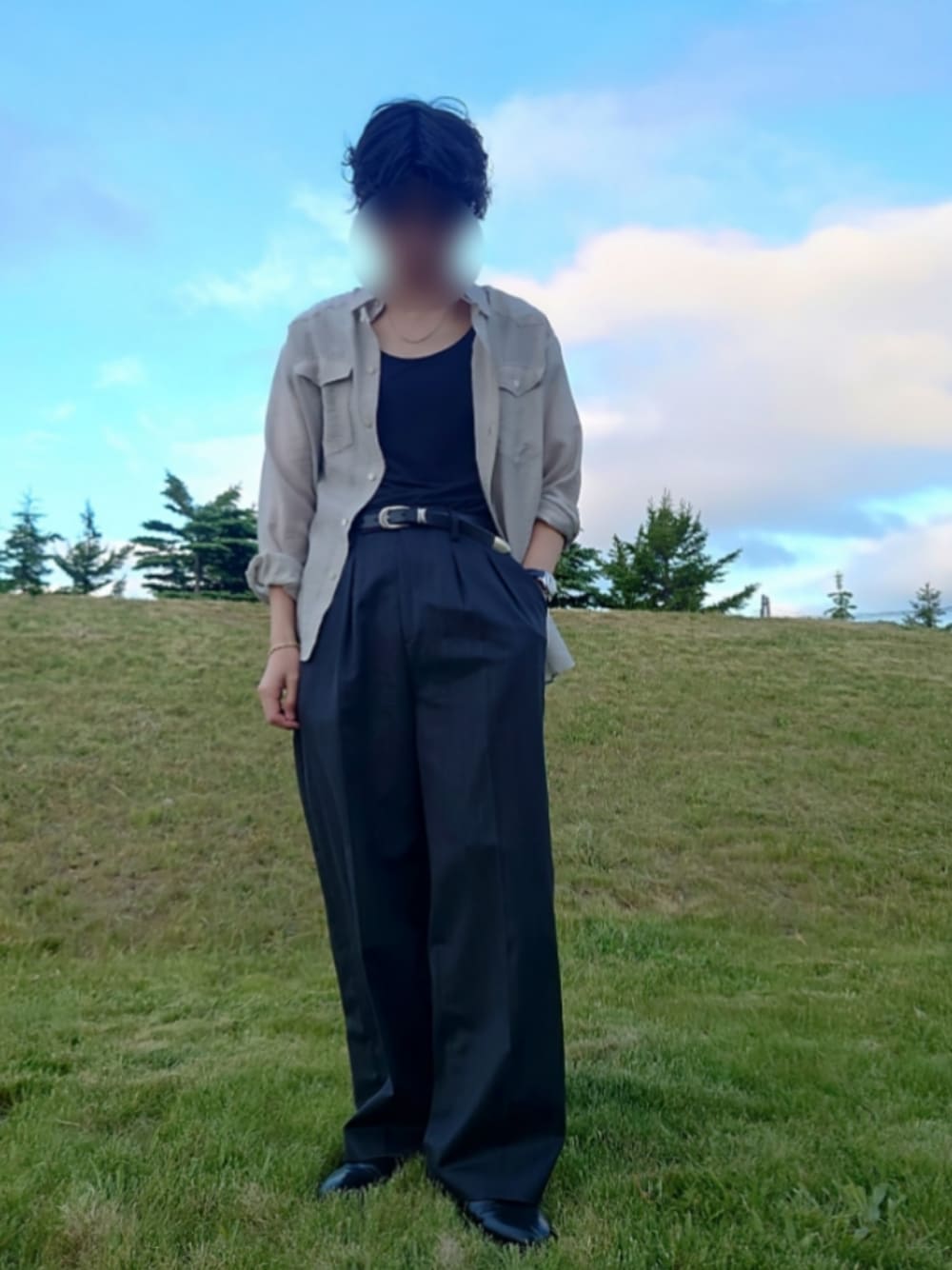 LIDNM（リドム）の「Wool Chalk Stripe Slacks（スラックス）」 - WEAR