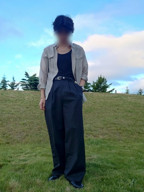 LIDNM（リドム）の「Wool Chalk Stripe Slacks（スラックス）」 - WEAR