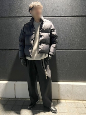 「アイテム（手袋）」を使った、Siyouさん（メンズ・172cm）の冬コーディネート