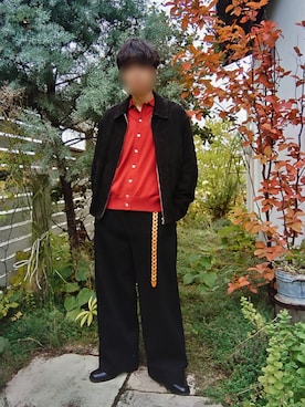 「アイテム（ブルゾン）」を使った、Siyouさん（メンズ・172cm）の秋コーディネート