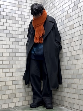 「WYM LIDNM（ウィム バイ リドム）のアイテム（その他アウター）」を使った、Siyouさん（メンズ・172cm）の冬コーディネート
