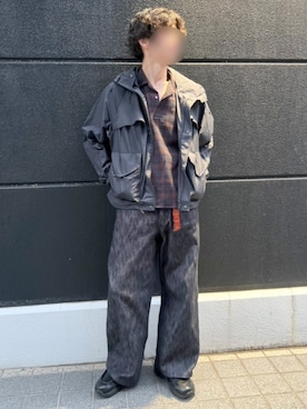 「アイテム（ナイロンジャケット）」を使った、Siyouさん（メンズ・172cm）の春コーディネート