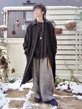 「LIDNM（リドム）のアイテム（その他アウター）」を使った、Siyouさん（メンズ・172cm）の秋コーディネート