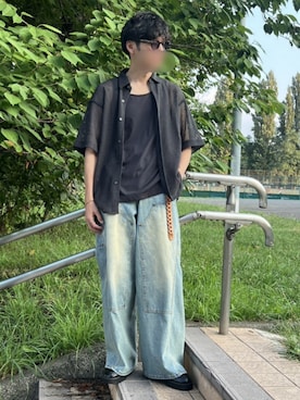 「アイテム（ドレスシューズ）」を使った、Siyouさん（メンズ・172cm）の夏コーディネート