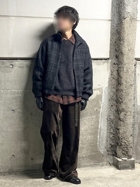 「アイテム（手袋）」を使った、Siyouさん（メンズ・172cm）の冬コーディネート