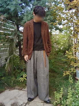 「アイテム（ブーツ）」を使った、Siyouさん（メンズ・172cm）の秋コーディネート