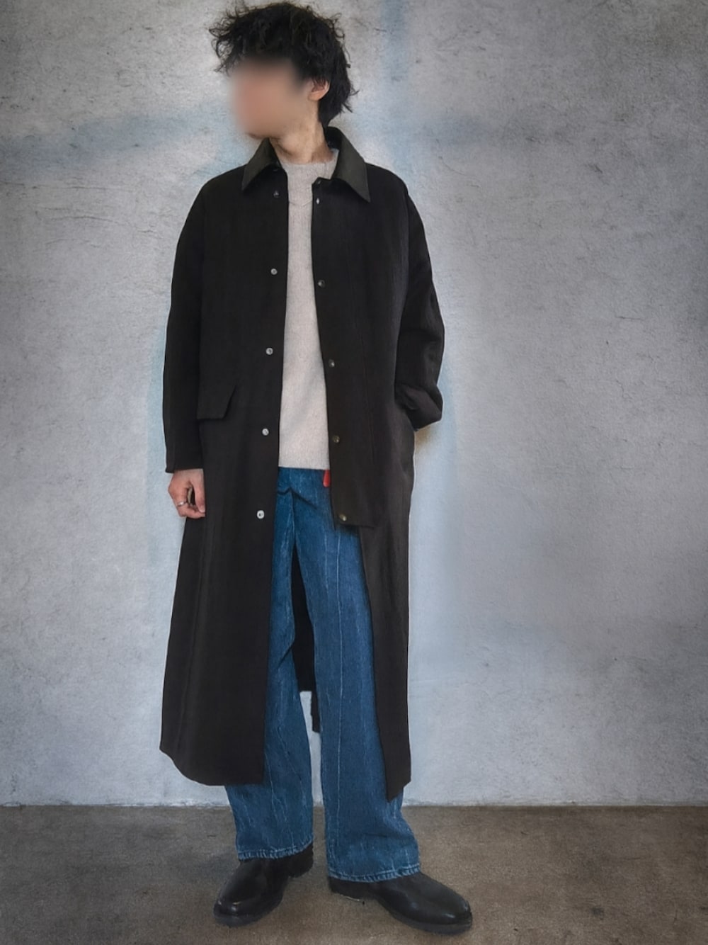 LIDNM（リドム）の「Cow Hide Collar Riding Coat（ステンカラーコート