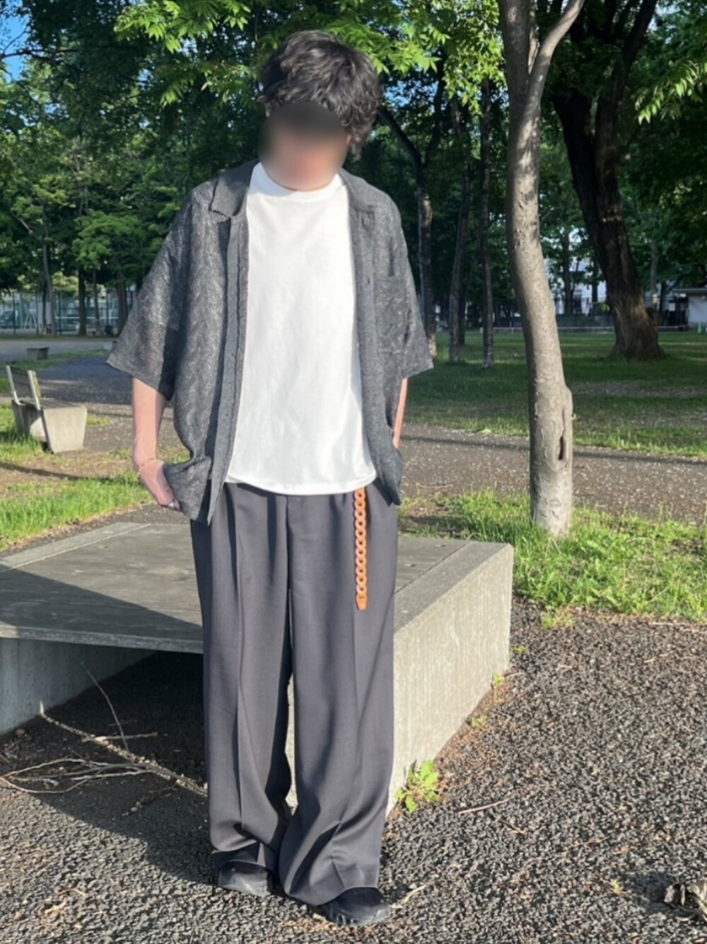 Mサイズ　Llife DOBBY MESH BAGGY SLACKS LIDNM / Llife ONLINE STORE / Llife DOBBY MESH BAGGY SLACKS