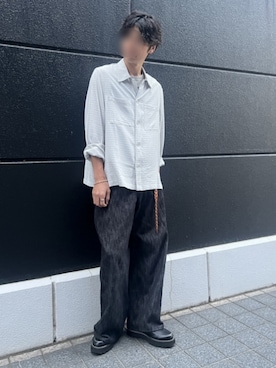 「レイヤードスタイル」｜「アイテム（タンクトップ）」を使った、Siyouさん（メンズ・172cm）の秋コーディネート