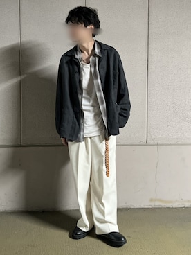 羊羽さんの「RAYON LINEN CHORE JACKET」を使ったコーディネート