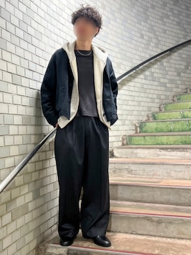 「LIDNM（リドム）のアイテム（ジャケット/アウター）」を使った、Siyouさん（メンズ・172cm）の春コーディネート