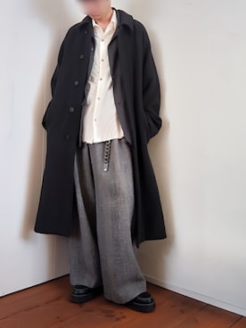 「LIDNM（リドム）のアイテム（その他アウター）」を使った、Siyouさん（メンズ・172cm）の冬コーディネート
