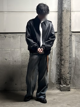 「アイテム（ベルト）」を使った、Siyouさん（メンズ・172cm）の秋コーディネート