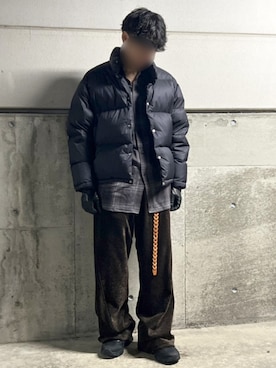 「アイテム（手袋）」を使った、Siyouさん（メンズ・172cm）の冬コーディネート