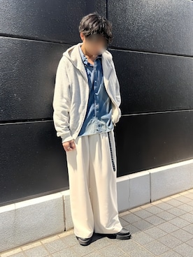 「アイテム（ベルト）」を使った、Siyouさん（メンズ・172cm）の秋コーディネート