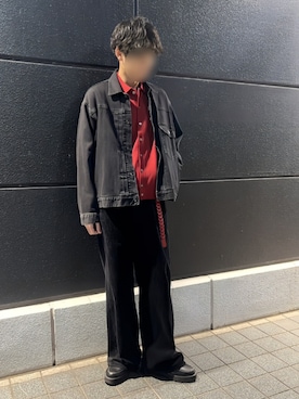 「アイテム（ベルト）」を使った、Siyouさん（メンズ・172cm）の秋コーディネート