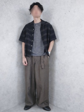「LIDNM（リドム）のアイテム」を使った、Siyouさん（メンズ・172cm）の夏コーディネート