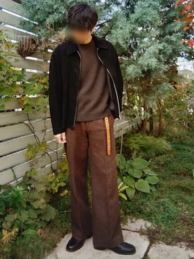 「アイテム（ブルゾン）」を使った、Siyouさん（メンズ・172cm）の秋コーディネート