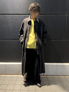 「アイテム（ステンカラーコート）」を使った、Siyouさん（メンズ・172cm）の秋コーディネート
