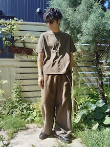 LIDNM（リドム）の「WOOL LINEN BELTED PANTS（カーゴパンツ
