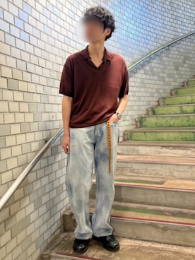 「LIDNM（リドム）のアイテム（デニムパンツ）」を使った、Siyouさん（メンズ・172cm）の夏コーディネート