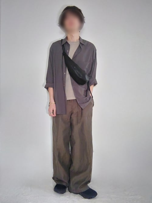 LIDNM（リドム）の「WOOL LINEN BELTED PANTS（カーゴパンツ